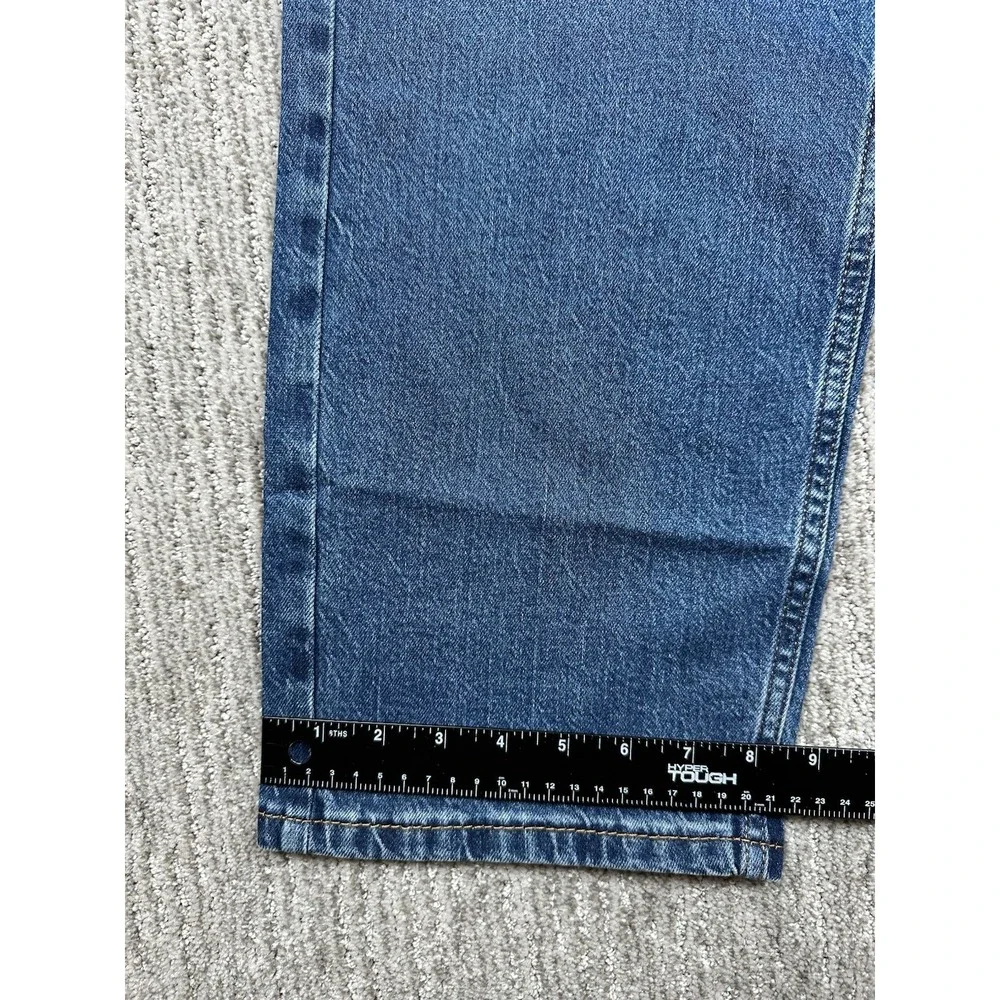 Levis 505 Jeans Mens 38x32 Regular Straight Stretch Blue Medium Wash Denim